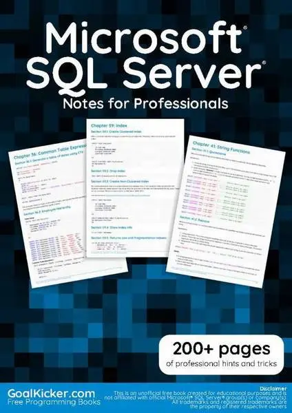 دانلود pdf کتاب Microsoft SQL Server Notes for Professionals رایگان