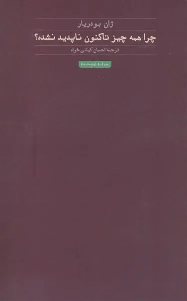 دانلود pdf کتاب چرا همه چیز تا کنون ناپدید نشده؟ ژان بودریار