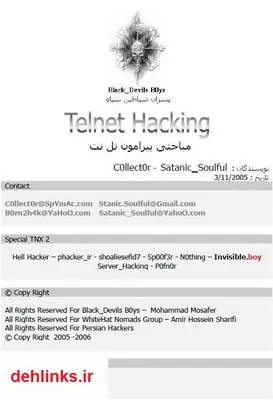 دانلود pdf کتاب مباحثی پیرامون تل نت Telnet