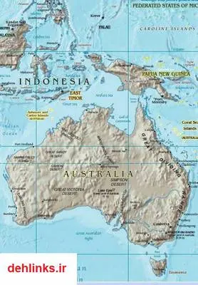 دانلود pdf کتاب نقشه جغرافیای اقیانوسیه - Geography Map of Oceania