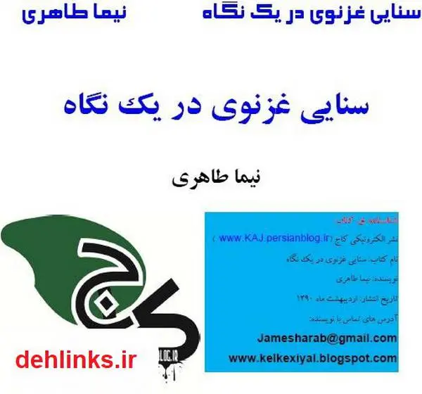 دانلود pdf کتاب سنایی غزنوی در یک نگاه نیما طاهری