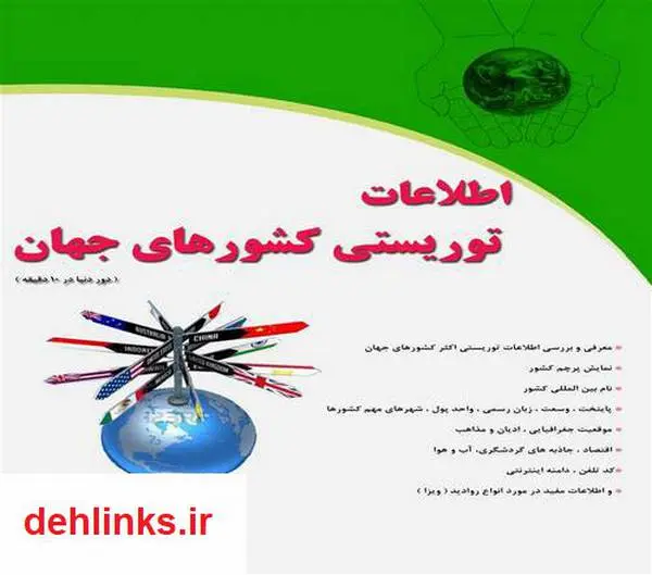 دانلود pdf کتاب اطلاعات توریستی کشورهای جهان (دور دنیا در 10 دقیقه) رضا فریدون نژاد