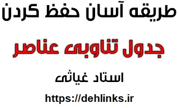 دانلود pdf طریقه آسان حفظ کردن جدول تناوبی عناصر (روش دوم) رایگان | ویژه کنکور