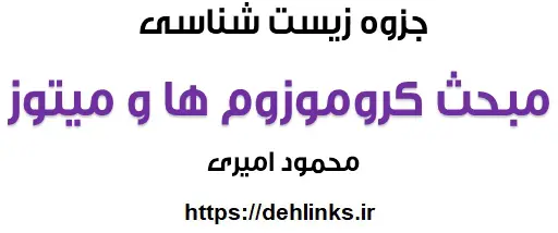 دانلود pdf جزوه زیست ، مبحث کروموزوم ها و میتوز رایگان | ویژه کنکور