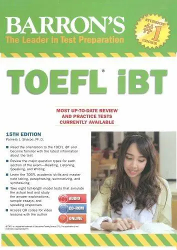 دانلود pdf کتاب Barrons TOEFL iBT 15th Edition