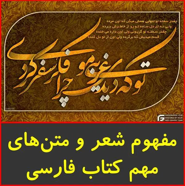 دانلود pdf جزوه ۲۲۵ مفهوم شعر و متن فارسی