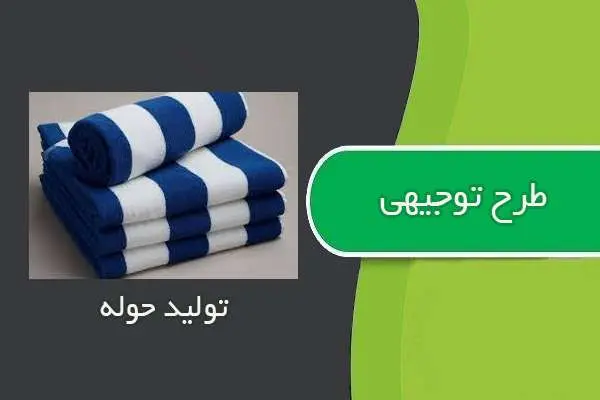 دانلود pdf کتاب طرح توجيهي توليد حوله