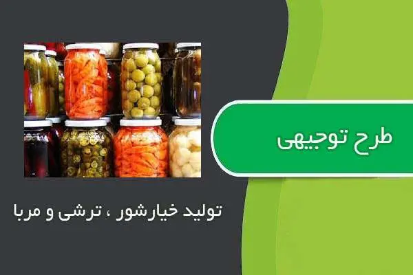 دانلود pdf کتاب طرح توجيهي توليد خيارشور ، ترشي و مربا