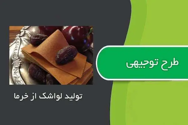 دانلود pdf کتاب طرح توجيهي توليد لواشك از خرما