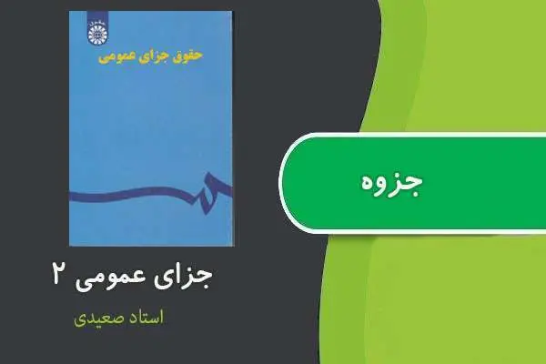 دانلود pdf جزوه جزای عمومی ۲ استاد صعیدی