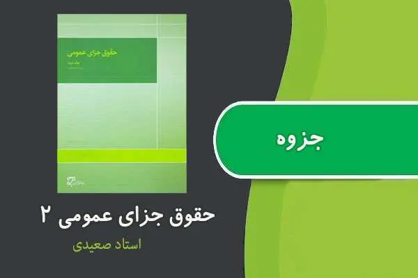 دانلود pdf جزوه حقوق جزای عمومی ۲ استاد صعیدی