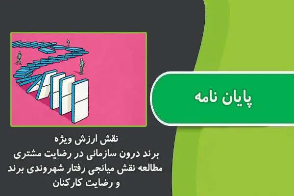 دانلود pdf پایان نامه نقش ارزش ویژه برند درون سازمانی در رضایت مشتری، مطالعه نقش میانجی رفتار شهروندی برند و رضایت کارکنان