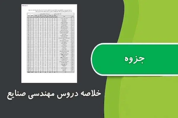 دانلود pdf مجموعه جزوات خلاصه دروس مهندسی صنایع