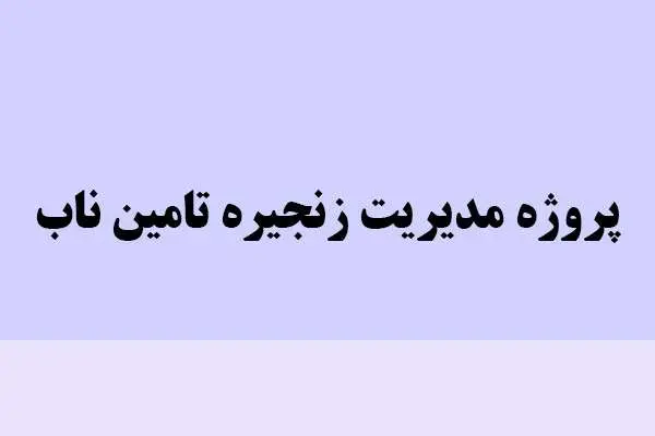دانلود pdf پروژه مدیریت زنجیره تامین ناب