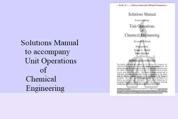 دانلود pdf کتاب Solutions Manual to accompany Unit Operations of Chemical Engineering book