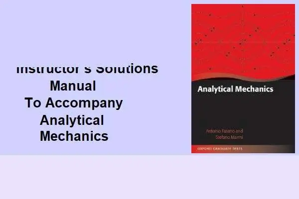 دانلود pdf کتاب instructors solutions Manual To Accompany Analytical Mechanics book