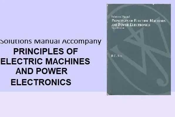 دانلود pdf کتاب Solutions Manual Accompany Principles of elecric machines and power electronics book