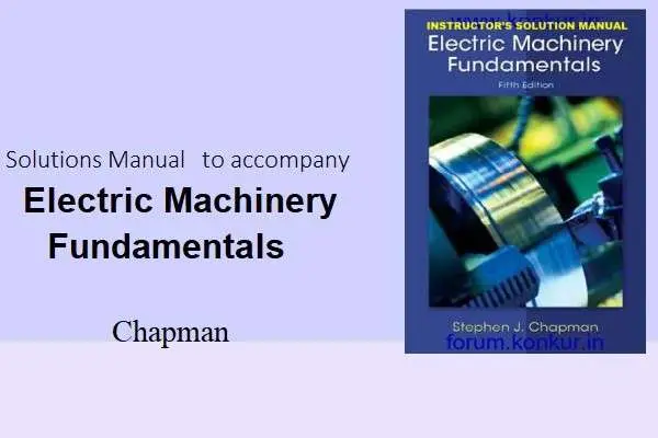 دانلود pdf کتاب solutions manual to accompany electric machinery fundamentals book by chapman
